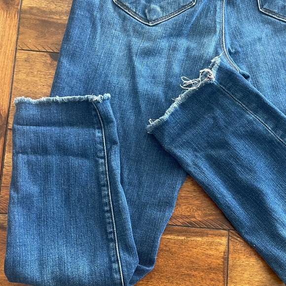 L’Agence El Matador High Rise Slim Denim Jeans Raw Hem Blue Sz 27 - Picture 3 of 12